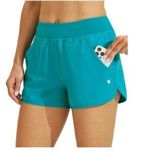 Willit Women's 3" Swim Board Shorts Swimming Bottoms with Brief Liner Quick Dry